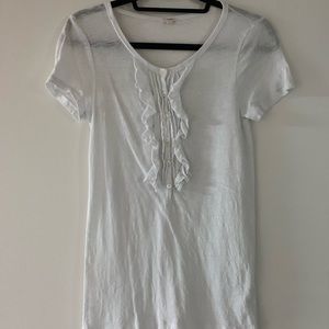 JCrew tissue tee with ruffles